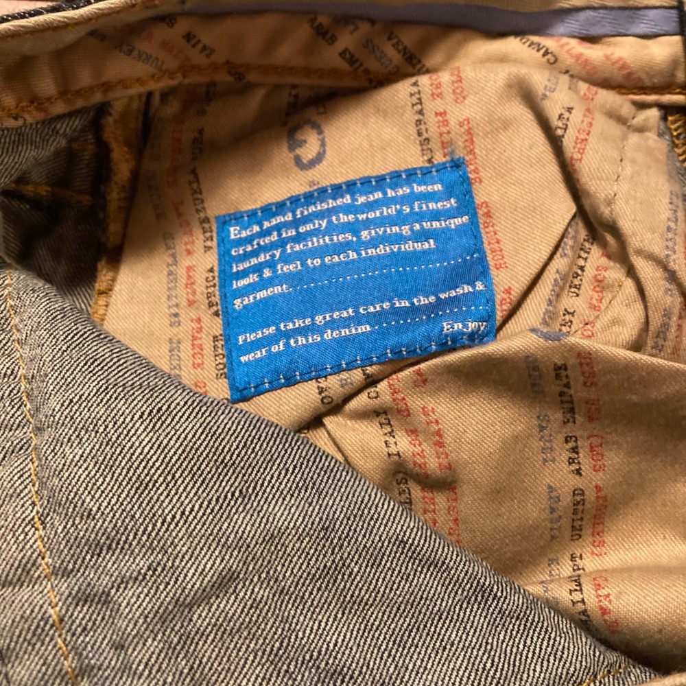 Guess Premium Pasadena Straight Leg Jeans Mens 32 Dark Wash Indigo Streetwear - Picture 7 of 9